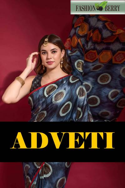 ADVETI BY FASHION BERRY SILK TRADITIONAL SAREE PRINTED SAREE WHOLESALER IN SURAT